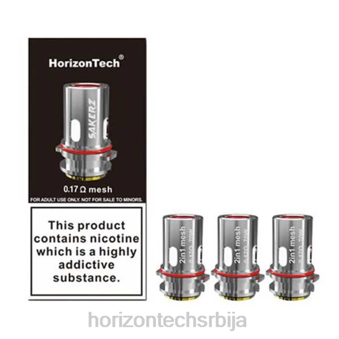 HorizonTech Sakerz калемови (паковање од 3) 2-у-1 мрежа 0,17 ома (3 пакета) 406V6 | Horizontech Disposable Vape