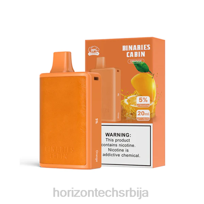 HorizonTech Binaries Cabin за једнократну употребу 20 мл наранџаста 406V63 | Horizontech Vape Srbija